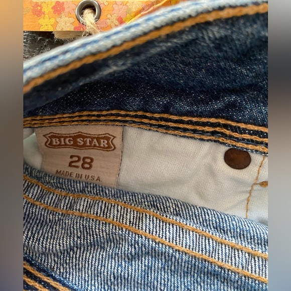 Vintage authentic Big Star Jessie mini jean skirt size 28 R BNWT Y2K - Picture 7 of 9